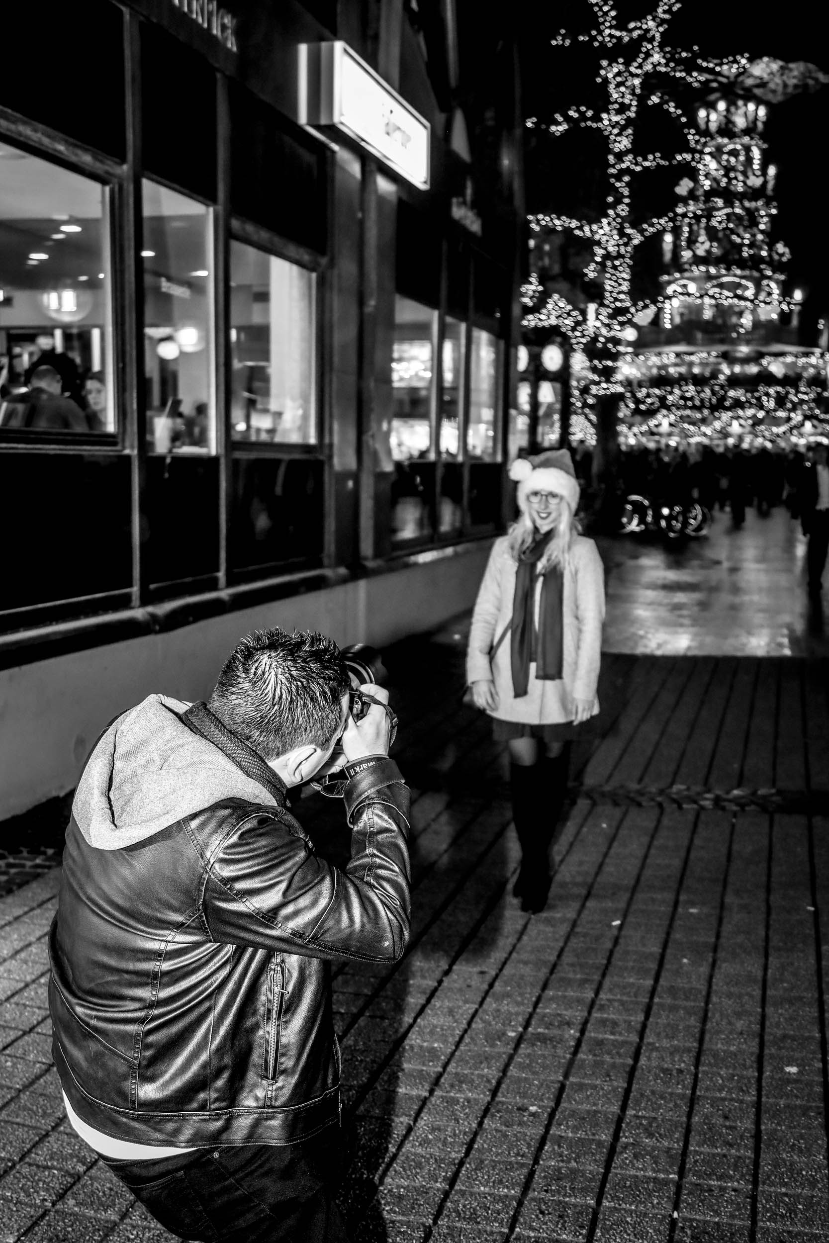 Weihnachtsmarkt-Fotoshooting